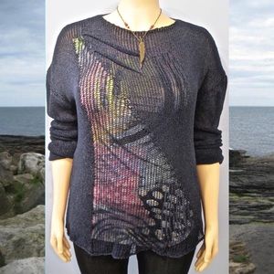 B & K Zuza Lace Fay Avenue Overlay in Navy